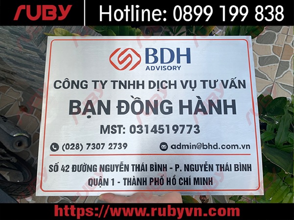 bảng tên công ty